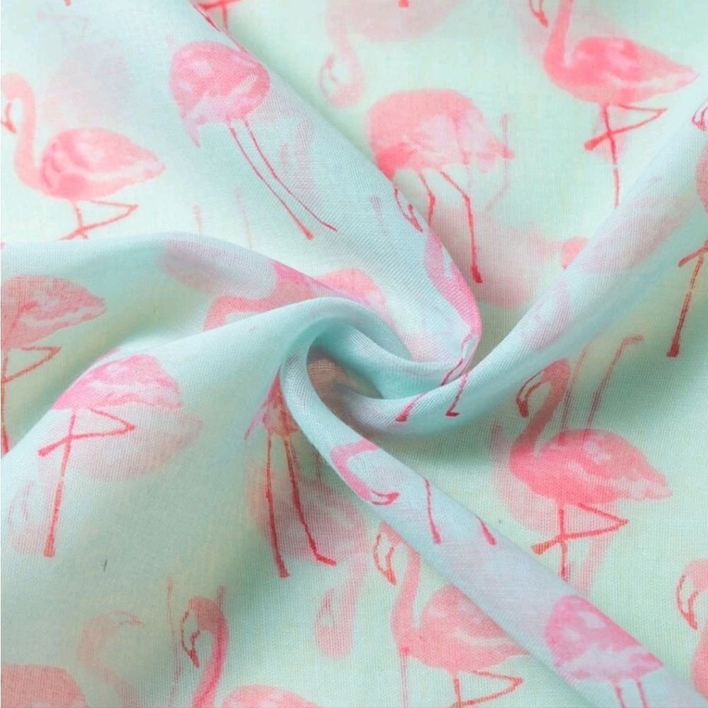 **SOLD**Flamingo 🦩 Pattern Scarf - Picture 2 of 7